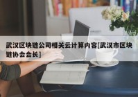 武汉区块链公司相关云计算内容[武汉市区块链协会会长]