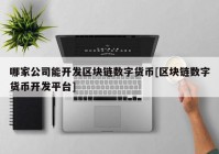 哪家公司能开发区块链数字货币[区块链数字货币开发平台]