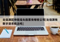 北信源区块链龙头股票有哪些公司[北信源有数字货币概念吗]