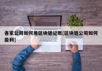 各家公司如何用区块链记账[区块链公司如何盈利]